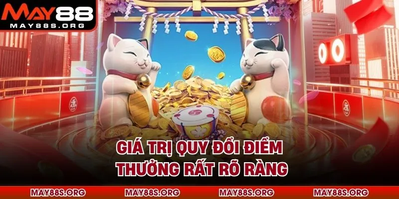 Giá trị quy đổi điểm thưởng rất rõ ràng