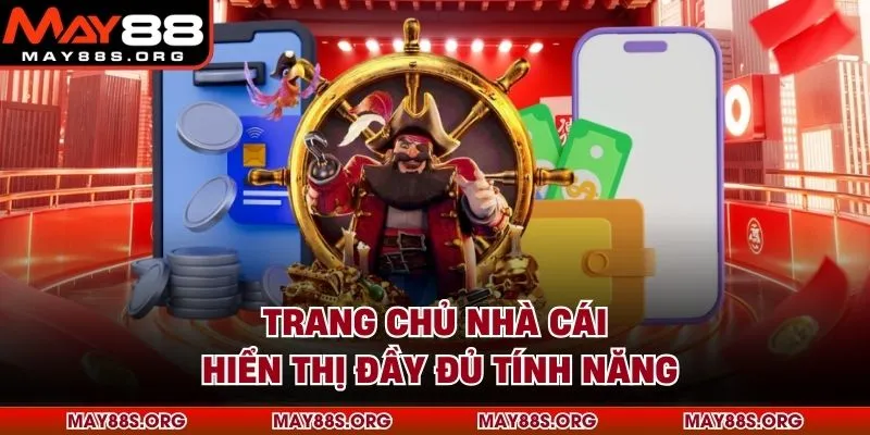 Trang chủ nhà cái hiển thị đầy đủ tính năng